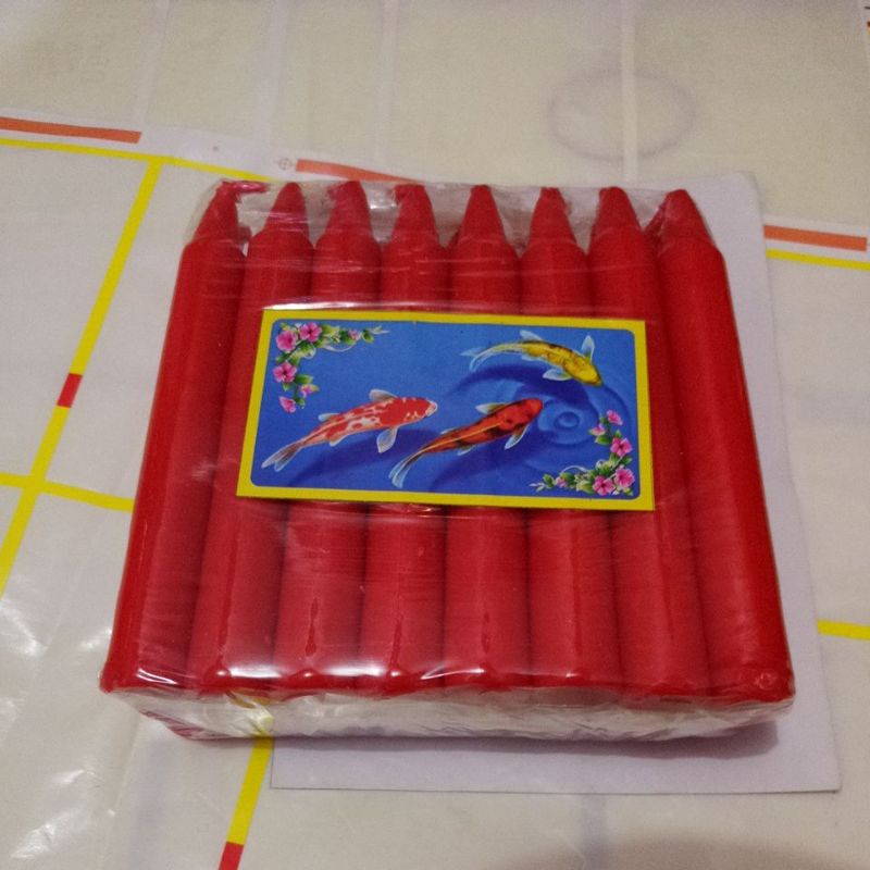 Lilin merah bagus uk 11cm ( 24 btg )