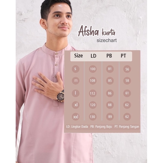 Riskirich Afsha Kurta Baju Muslim Pria Dewasa Kurta Lengan Panjang Premium