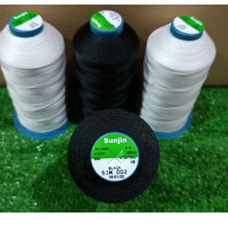 Terbaik.. BENANG JAHIT NYLON SUNJIN m40 210 D/3 BENANG NYLON SUNJIN HITAM 210/3 BENANG NYLON SUNJIN 