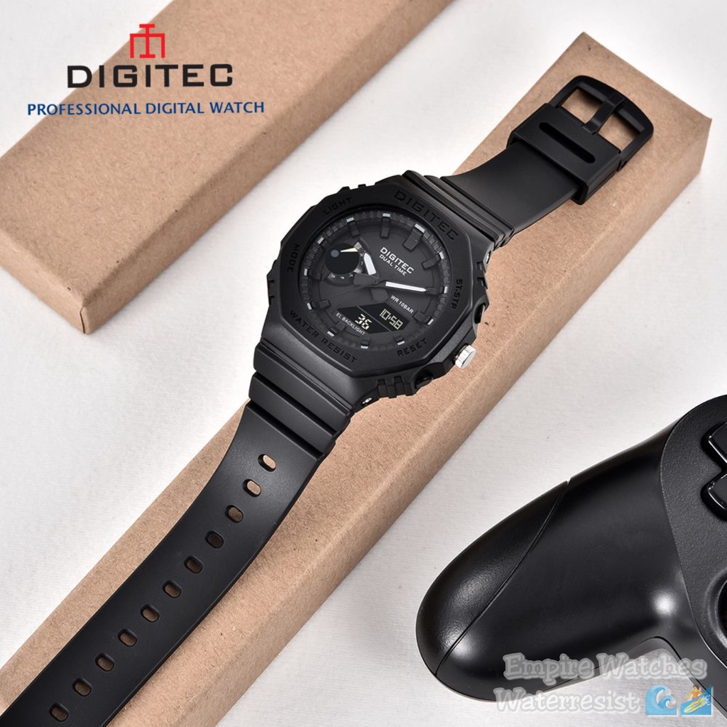 Jam Tangan Digitec DG3119T 3119 Wanita Cewek Analog Digital Strap Rubber Dualtime Kualitas Original Waterproof