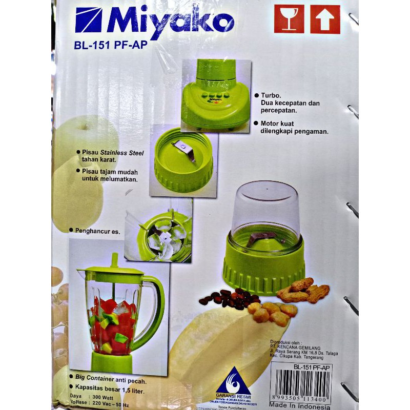 Blender MIYAKO BL - 151 PF - AP / Pelumat Miyako 1,5 liter