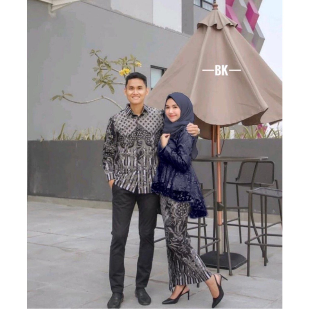 KHANSABATIK [READY JUMBO] BATIK COUPLE ANDHINI SET BRUKAT KEBAYA COUPLE ANNABEL PINGUIN BAJU LAMARAN FASHION MUSLIM DRESS KONDANGAN BAJU SARIMBIT COUPLE PASANGAN PACAR KELUARGA BAJU WISUDA KEKINIAN BRUKAT MIX VELVET TILLE MUTIARA PAYET JAHIT TANGAN