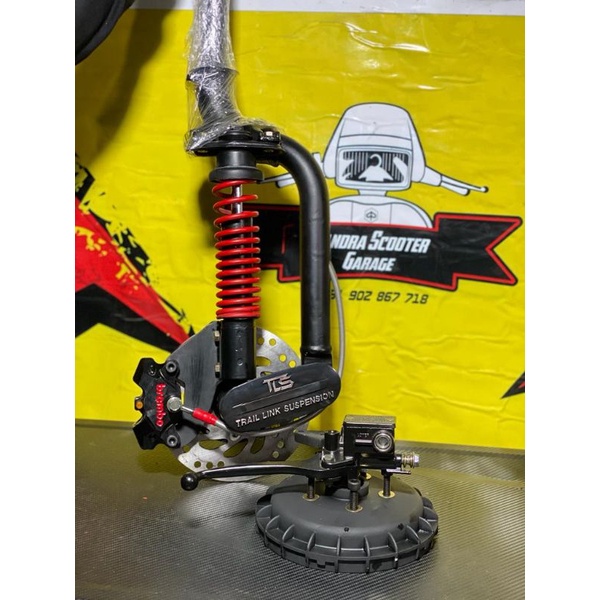 PAKET UPGRADE VESPA RING 12 CAKRAM FORK EXCEL DAN SHOCK VROSSI