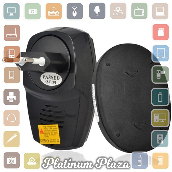 Taffware Forecum Alarm Pintu Wireless Waterproof dengan EU Plug - FK-D009 - Black`6DQIRE-