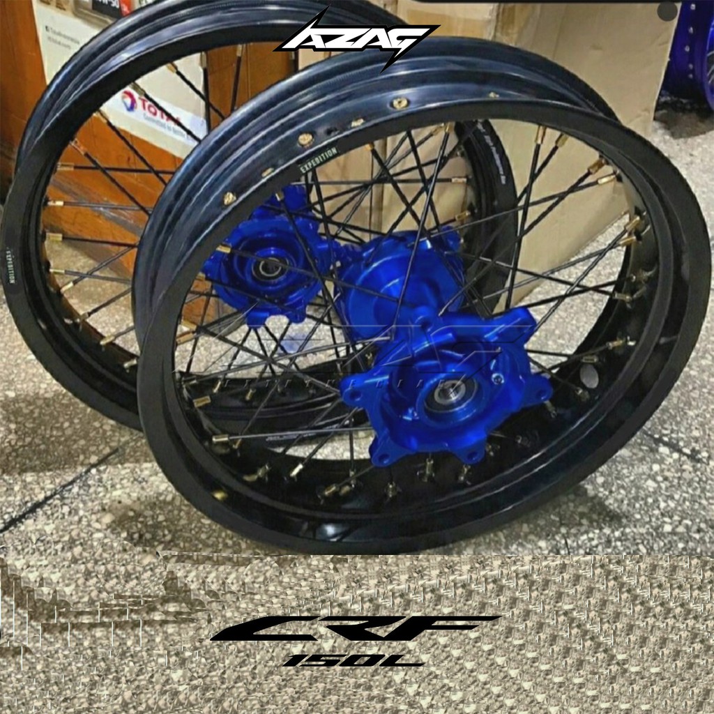 VELG SET CRF 150 L VELG EXPEDITION TROMOL SCARLET RING 17/300/350/36