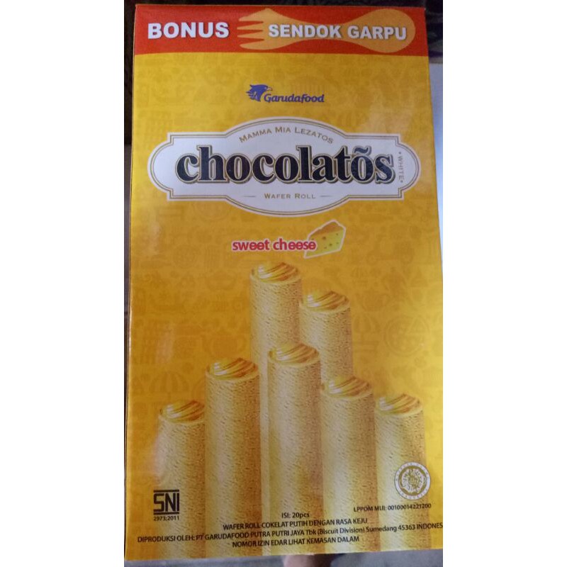 

chocolatos wafer roll coklat dan keju isi 24pcs/box