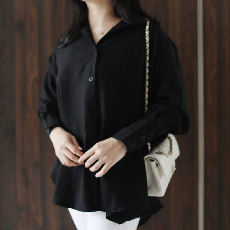 KEMEJA WANITA OVERSIZE CRINKLE / OLIVIA SHIRT/KEMEJA CRINKLE WANITA PREMIUM