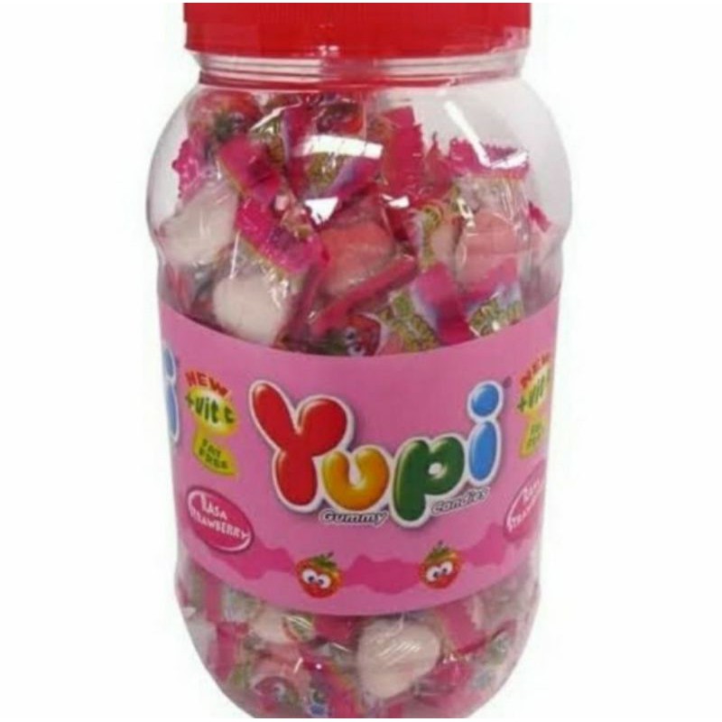 

Yupi Strawberry kiss toples isi 125pc