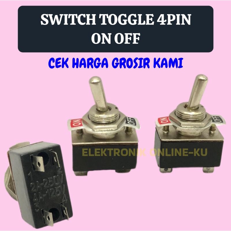 SWITCH TOGGLE 4PIN ON OFF