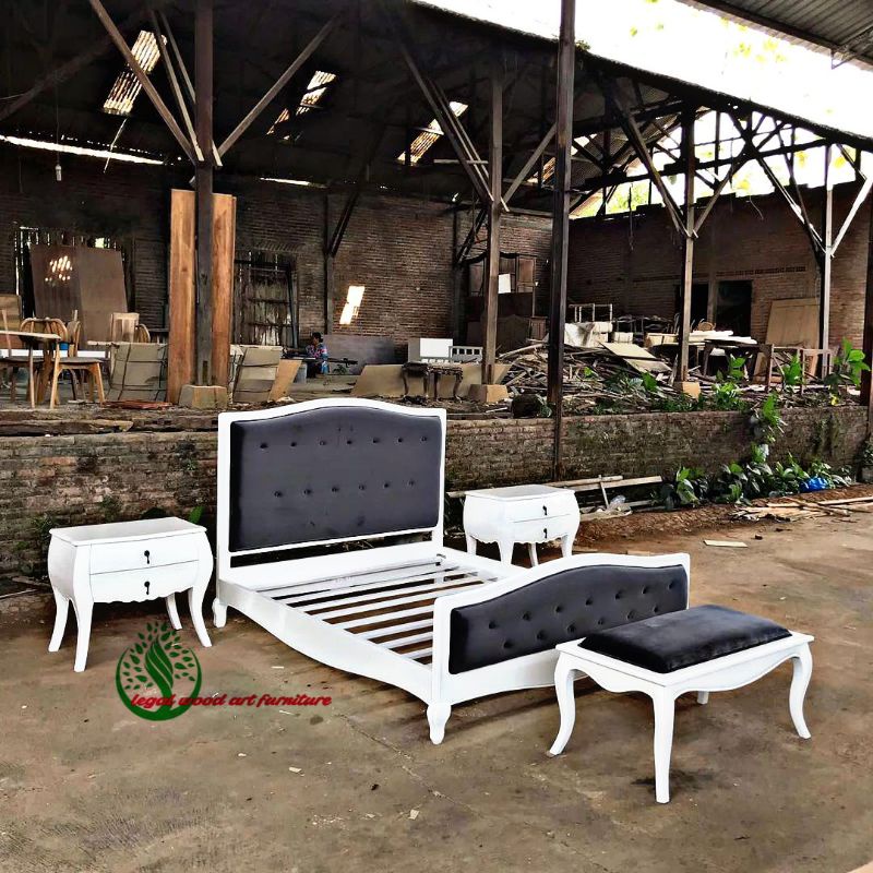 set tempat tidur minimalis Duco putih jepara