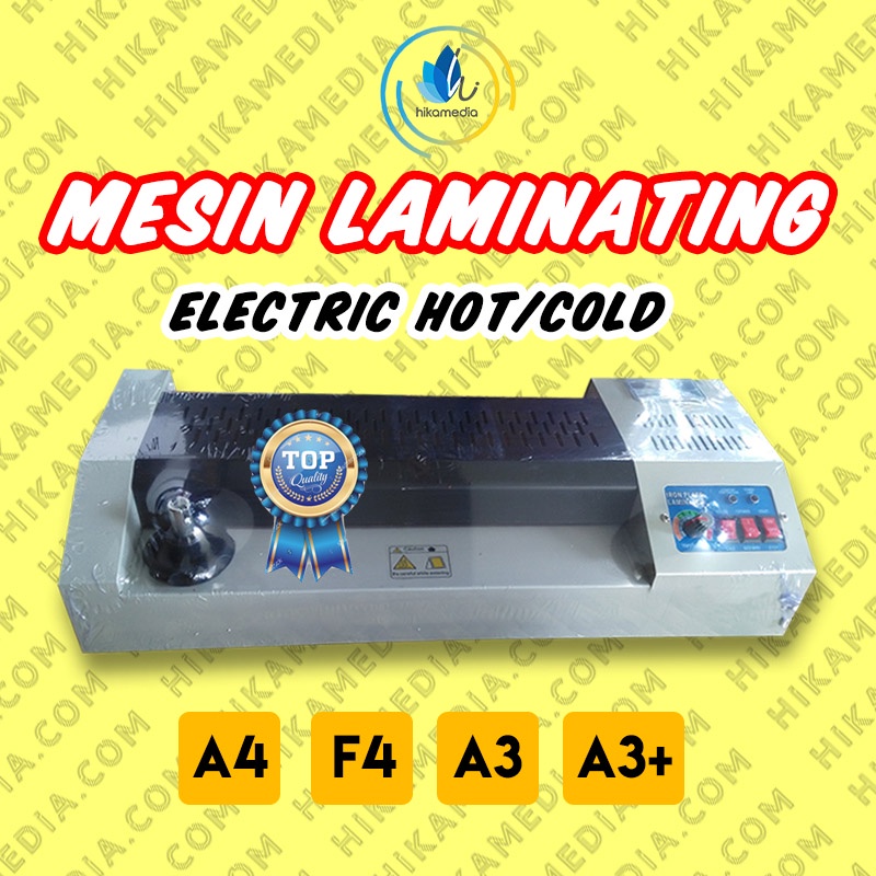 

MESIN alat LAMINATING laminasi LAMINATOR HOT/panas & COLD/dingin A4 F4 A3 A3+