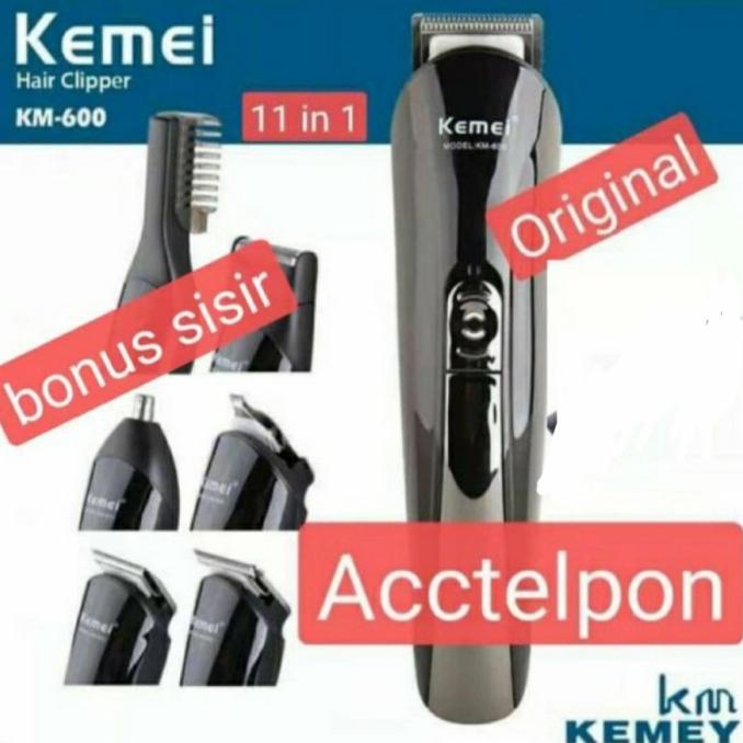 Alat Cukur Rambut Kemei Km 600 Cukur Kumis Jenggot Bulu Hidung Ukir