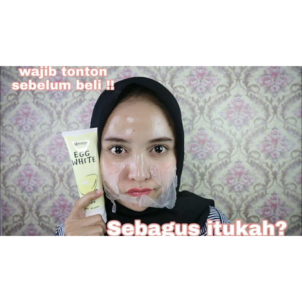 [COD] Hanasui Masker Putih Telur Perawatan Pencerah &amp; Pencerah Wajah - BPOM 85ml