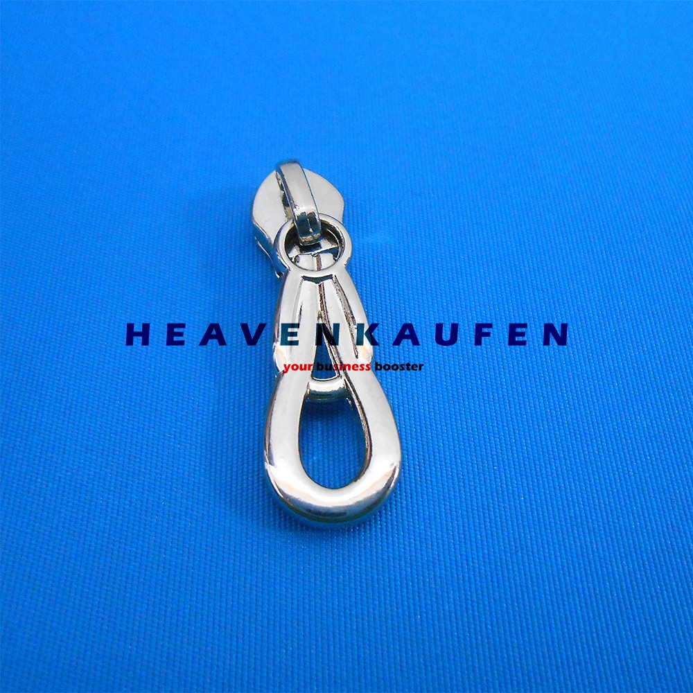 Kepala Resleting / Kepala Zipper / Zipper Head Nikel Silver no 5 Kode CB Variasi Bagus Keren