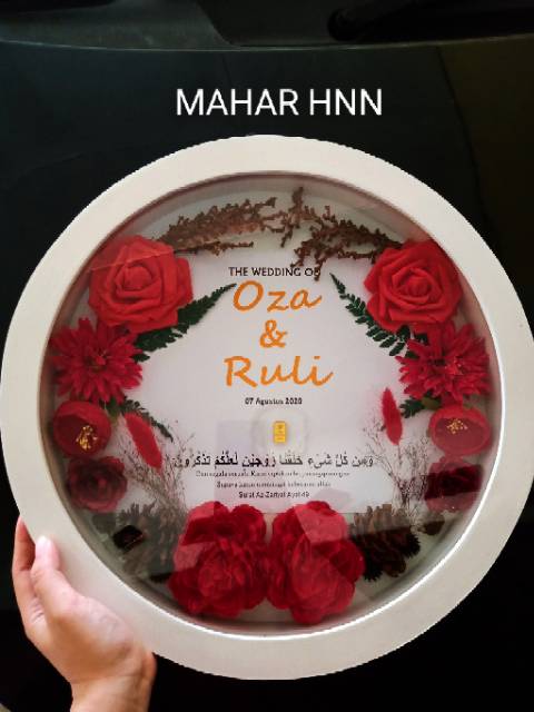 Pigora Mahar bulat bunga roses (mahar bulat uang) mahar pernikahan super