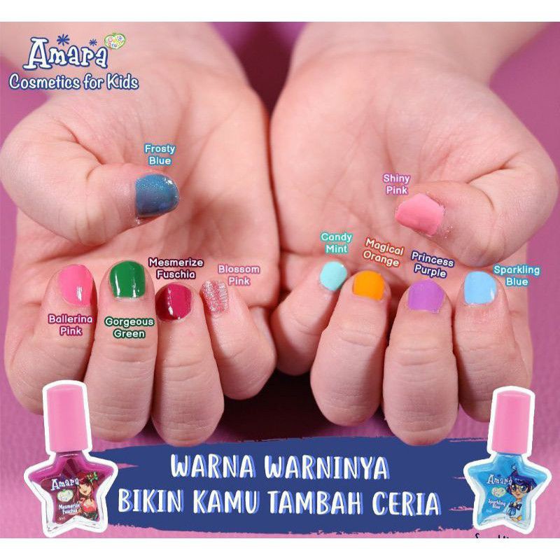 Amara Kids Nail Polish | Kuteks Anak Amara by Purbasari Aman Original BPOM