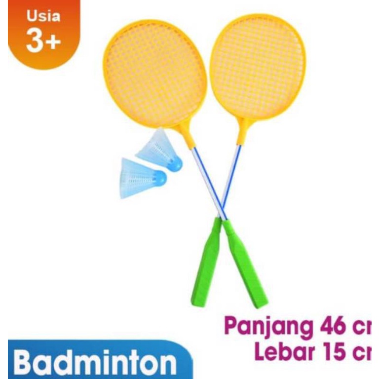 MAINAN RAKET RAKET BULU TANGKIS BADMINTON MAINAN RAKET PLASTIK