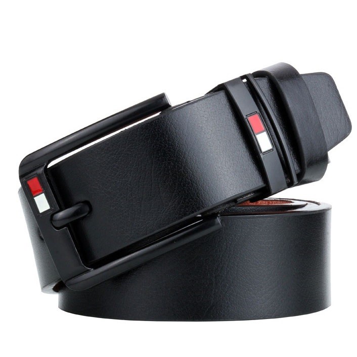 Tali Ikat Pinggang Pria Kulit Desain Premium Luxury Belt - Black