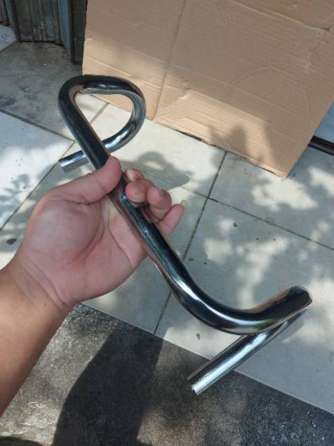 Stang sepeda balap fixie handelbar balap fixie chrome