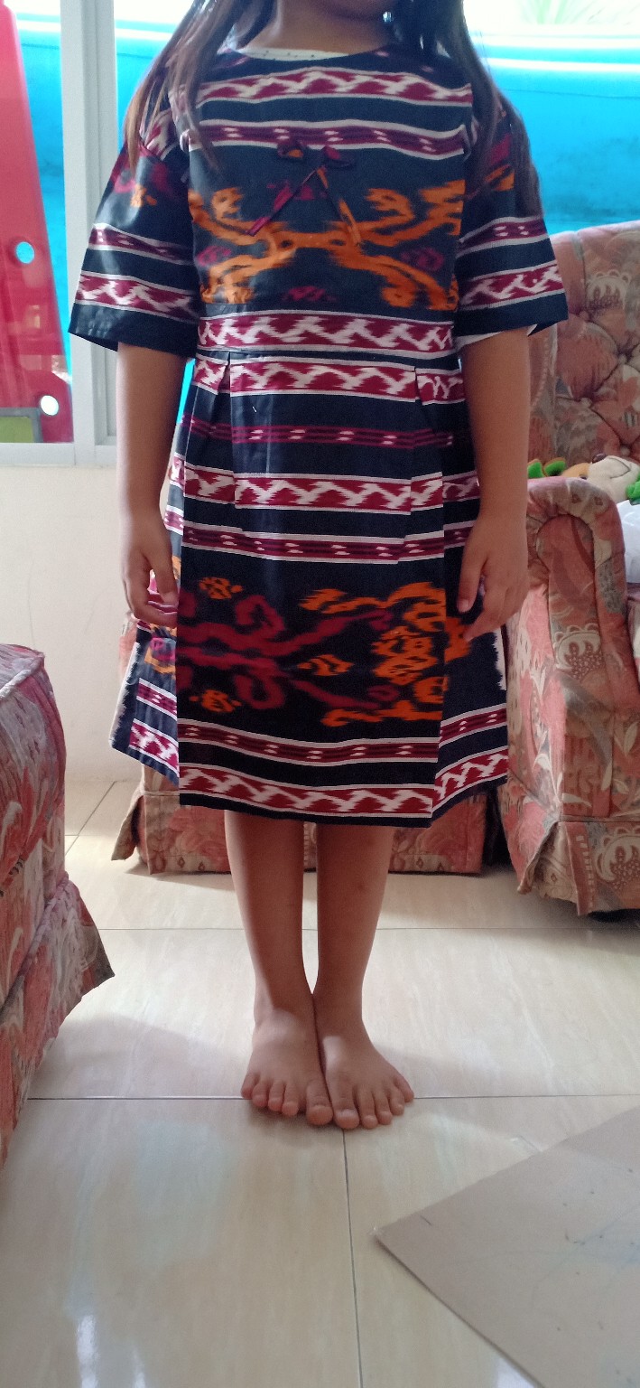 Baju Batik Anak Perempuan Umur 2-13 Tahun Terbaru / Dress Anak Batik Lengan Pendek Anak Cewek Murah