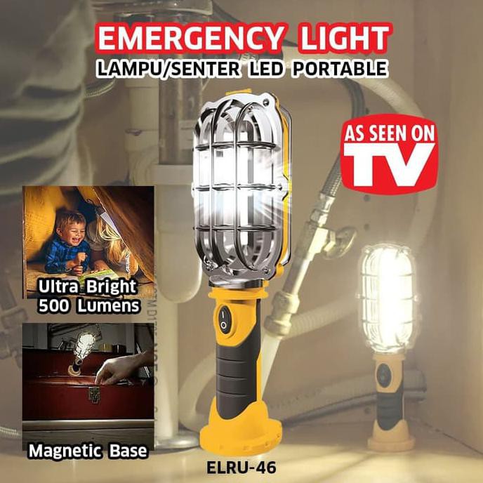 EMERGENCY LIGHT lampu senter emergency magnet portable - ELRU-46