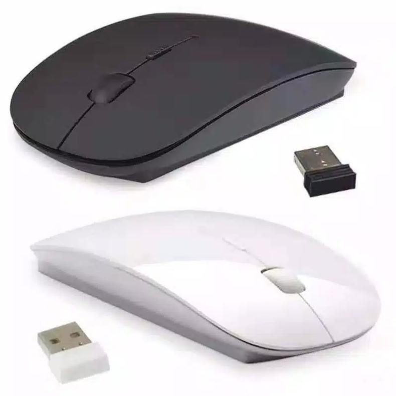 Mouse Wireless Bluetooth Connection Cordless Model Super Slim Ultra Tipis Laptop PC Notebook Netbook