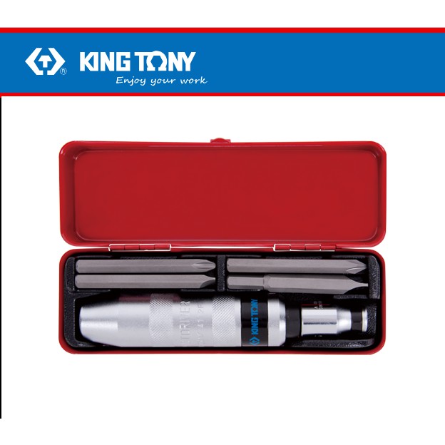 OBENG KETOK 6PC MURAH 1/2" IMPACT DRIVER SET CHROME KING TONY 04111FR