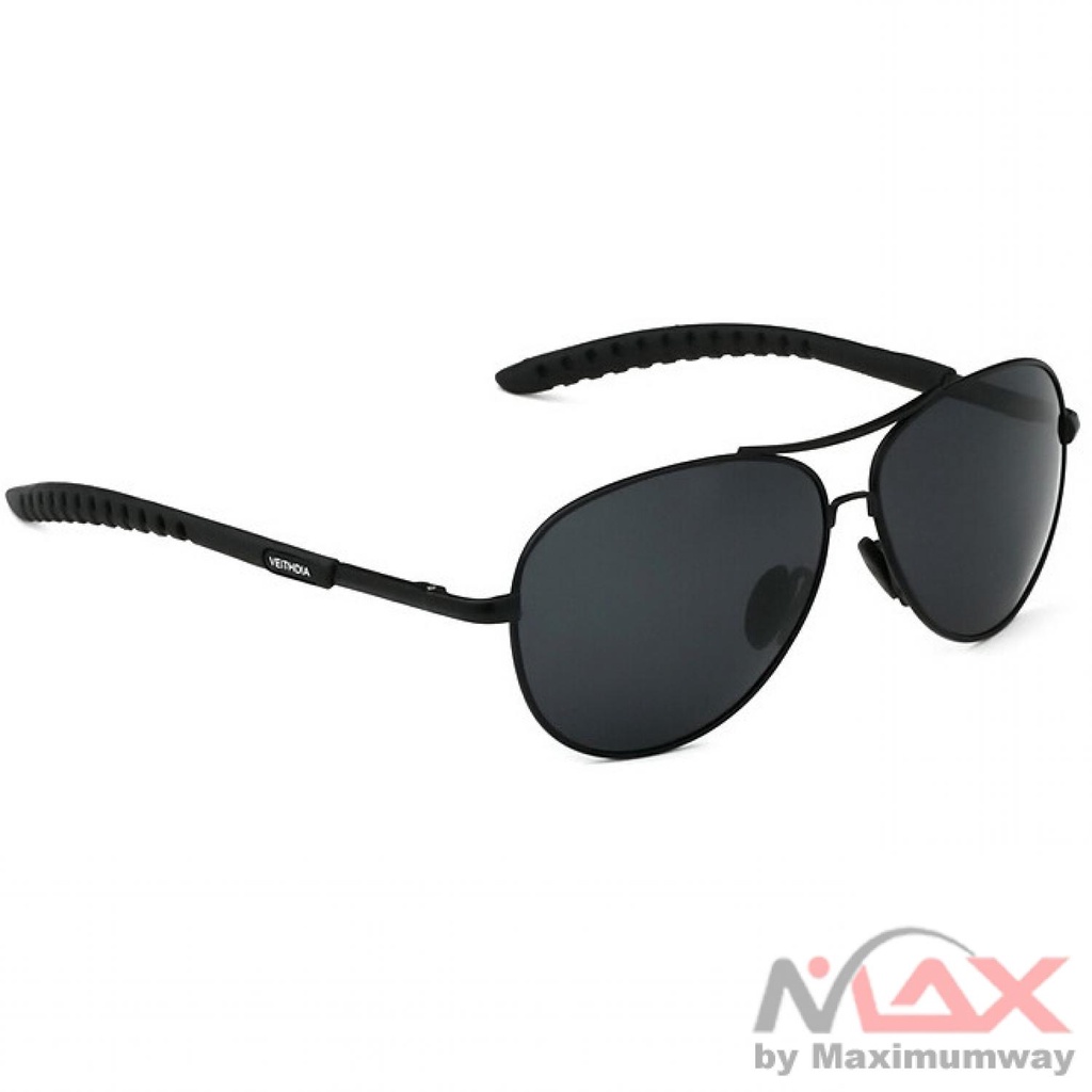 Veithdia ORI Kacamata Hitam Pria Lensa Polarized UV400 Anti UV Model Aviator / Pilot / Penerbang Kacamata Hitam Pria VEITHDIA Terpolarisasi UV400 Driver Desainer Luar Ruangan Mengemudi Olahraga Bersepeda Kacamata Kaca mata Hitam untuk Pria