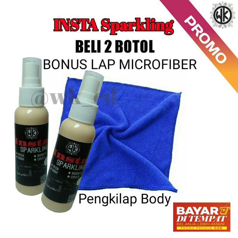 Pengkilap Body Motor Mobil Insta Sparkling 100ml Original by WK