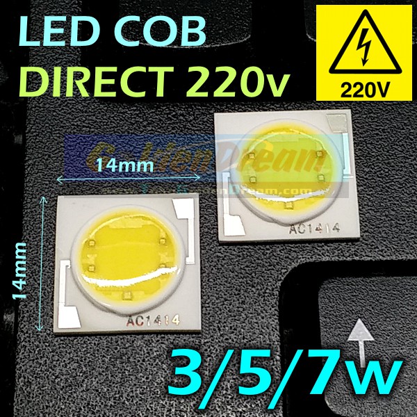 Direct 220v LED 3w/5w/7w COB Putih White Langsung AC PLN Tanpa Driver 3 5 7 Watt