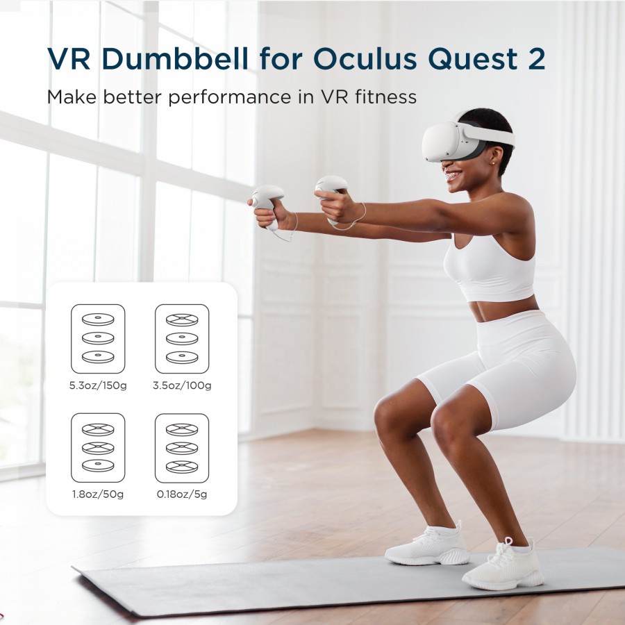 Kiwi Design Creative Spherical Design VR Dumbbell for Oculus quest 2