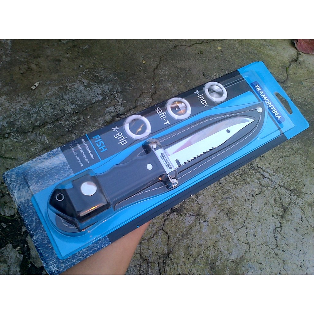Pisau Fish Bowie 5 inchi / 12,5 cm Tramontina Knife 26051/105 Original Brazil Survival