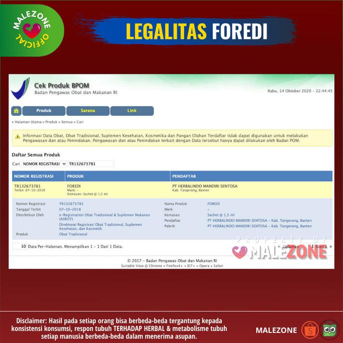 Obat-Kuat Herbal Oles FOREDI Pria Dewasa Lebih Tahan Lama Original