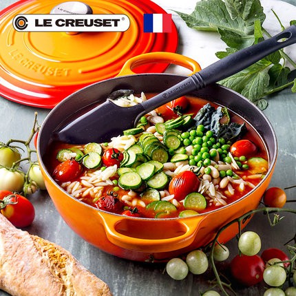 Le Creuset  Cool Color 26cm Mummy Pot Deep-fire Pot Enamel Pot Enamel Cast Iron German Braised Outside Home Pot Stew Pot Roast