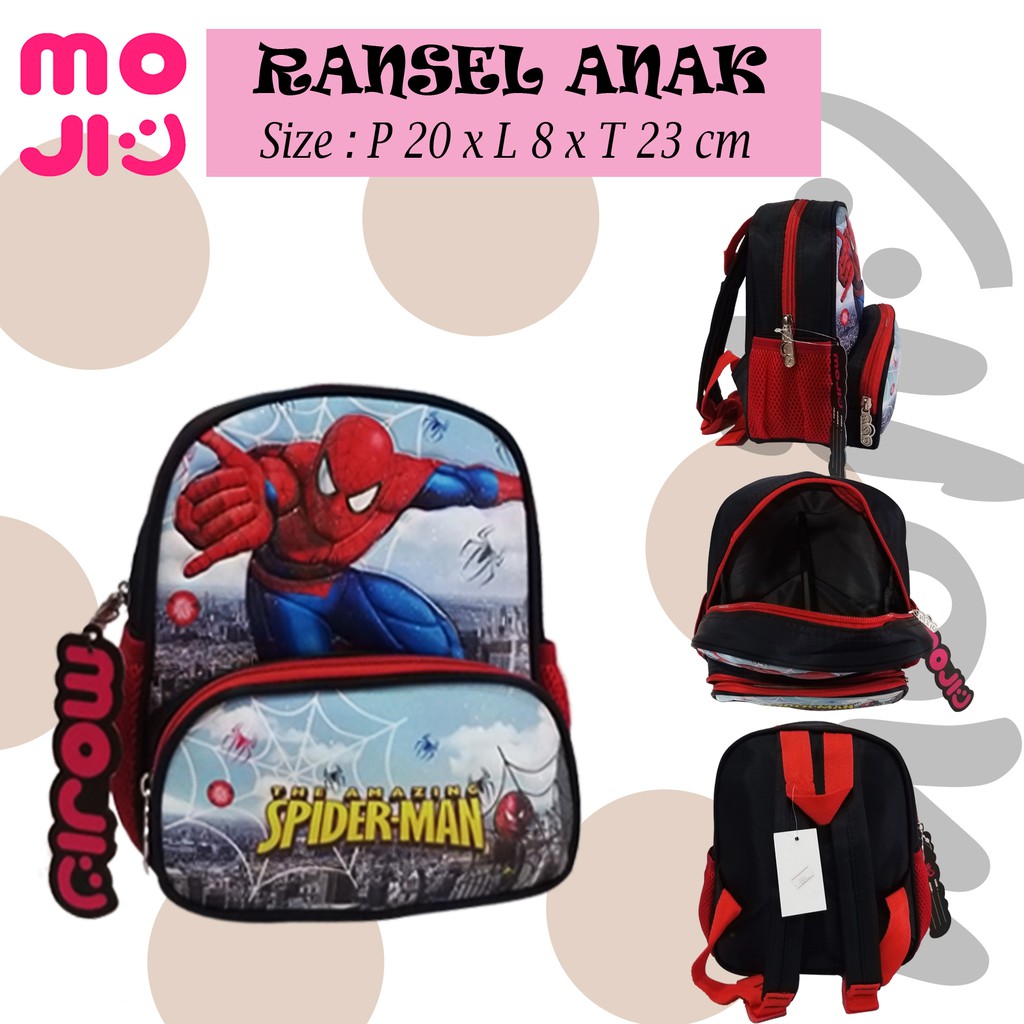 Tas Ransel Anak / Ransel Sekolah Karakter Kartun &amp; Superhero HK-9002 Import