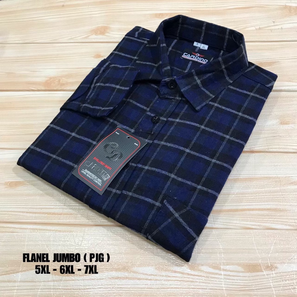 KEMEJA FLANEL JUMBO PRIA KOTAK KOTAK - KEMEJA KANTOR KEMEJA KERJA LENGAN PANJANG - BAHAN FLANEL PREMIUM - TERLARIS DAN TERBARU