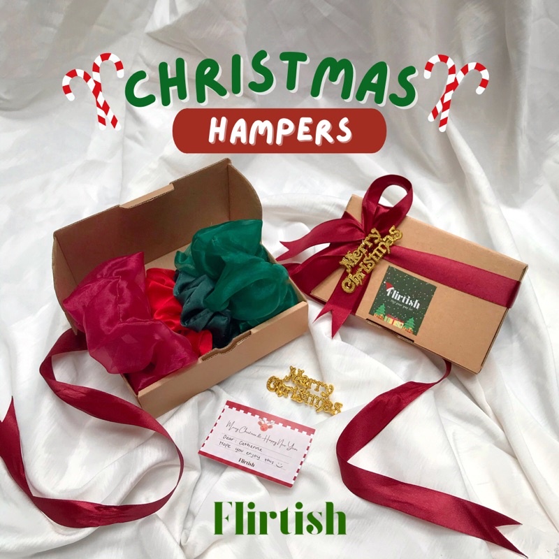 

Christmas Hampers Gift Box | Parcel Kado | Tambahan Kardus Hadiah | Kartu Ucapan | Flirtish.id