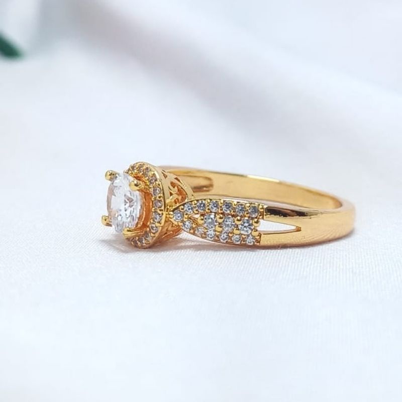 cincin mata satu full diamond cincin xuping full diamond cincin wanita cincin perempuan cincin xupin