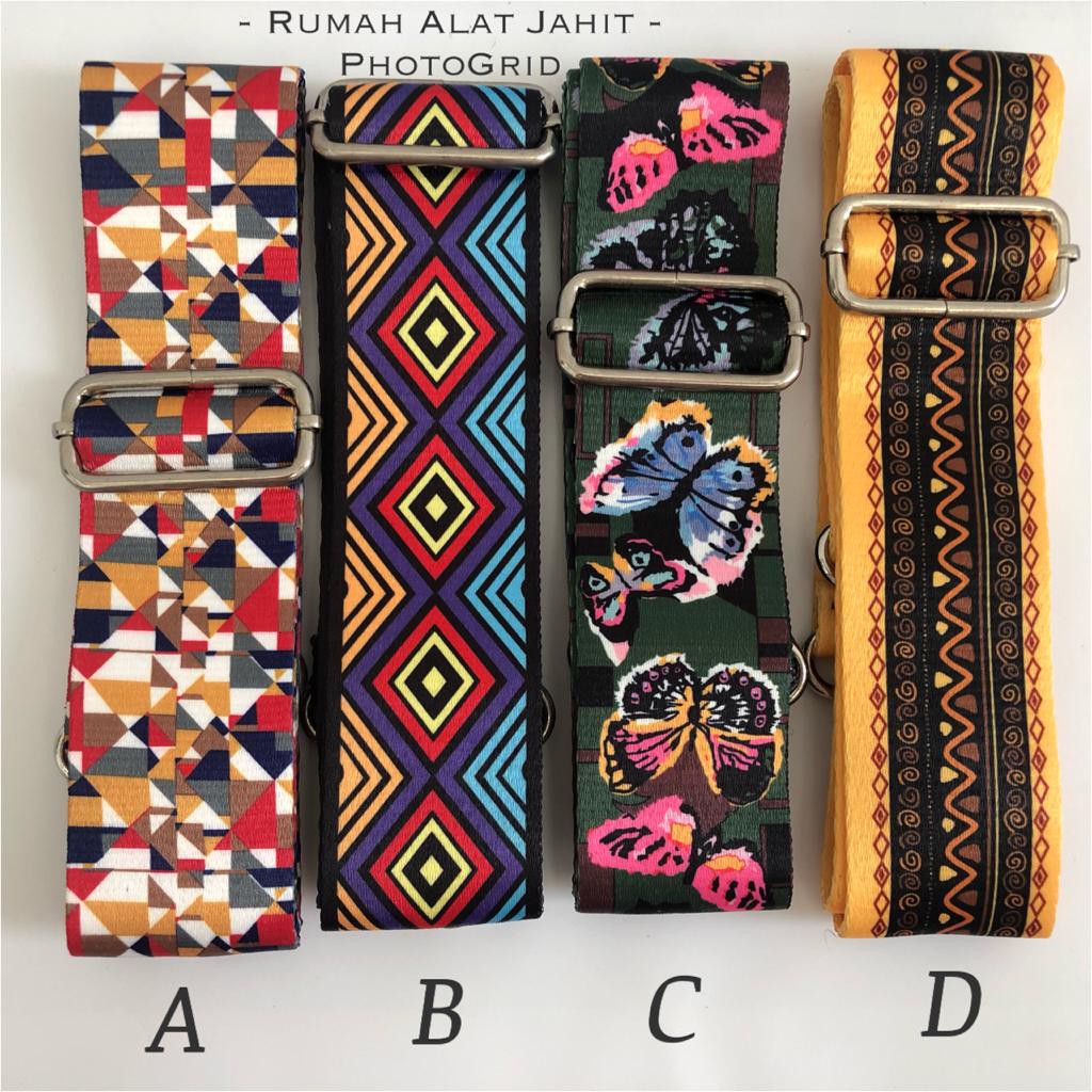 Tali Tas Longstrap Model Batik Tribal 01501 - 4 Pilihan Warna