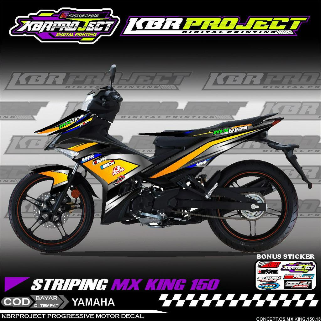 MX KING 150  STIKER  STRIPING MOTOR KEREN LIS VARIASI MX KING 150 STIKER MOTOR YAMAHA DESAIN RACING 