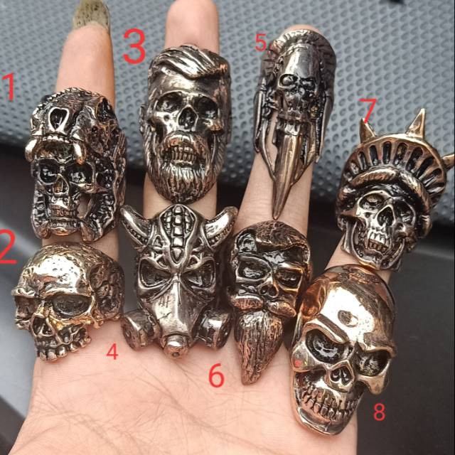 Skull ring full gold part 3