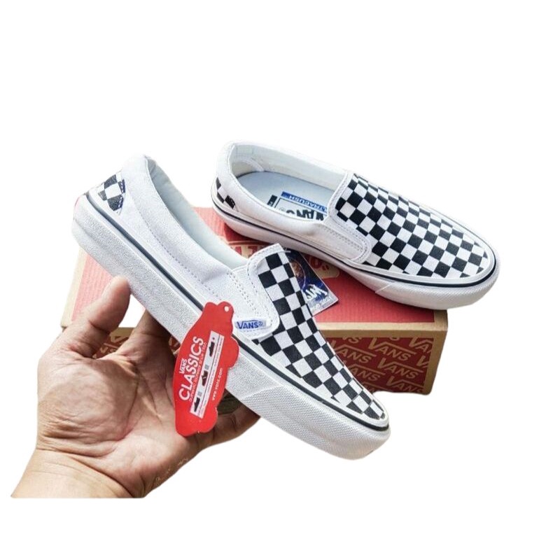 SEPATU V4NS SLIP ON CHACKERBOARD DT GRADE ORI PREMIUM SEPATU SNEAKERS PRIA SNEAKERS WANITA