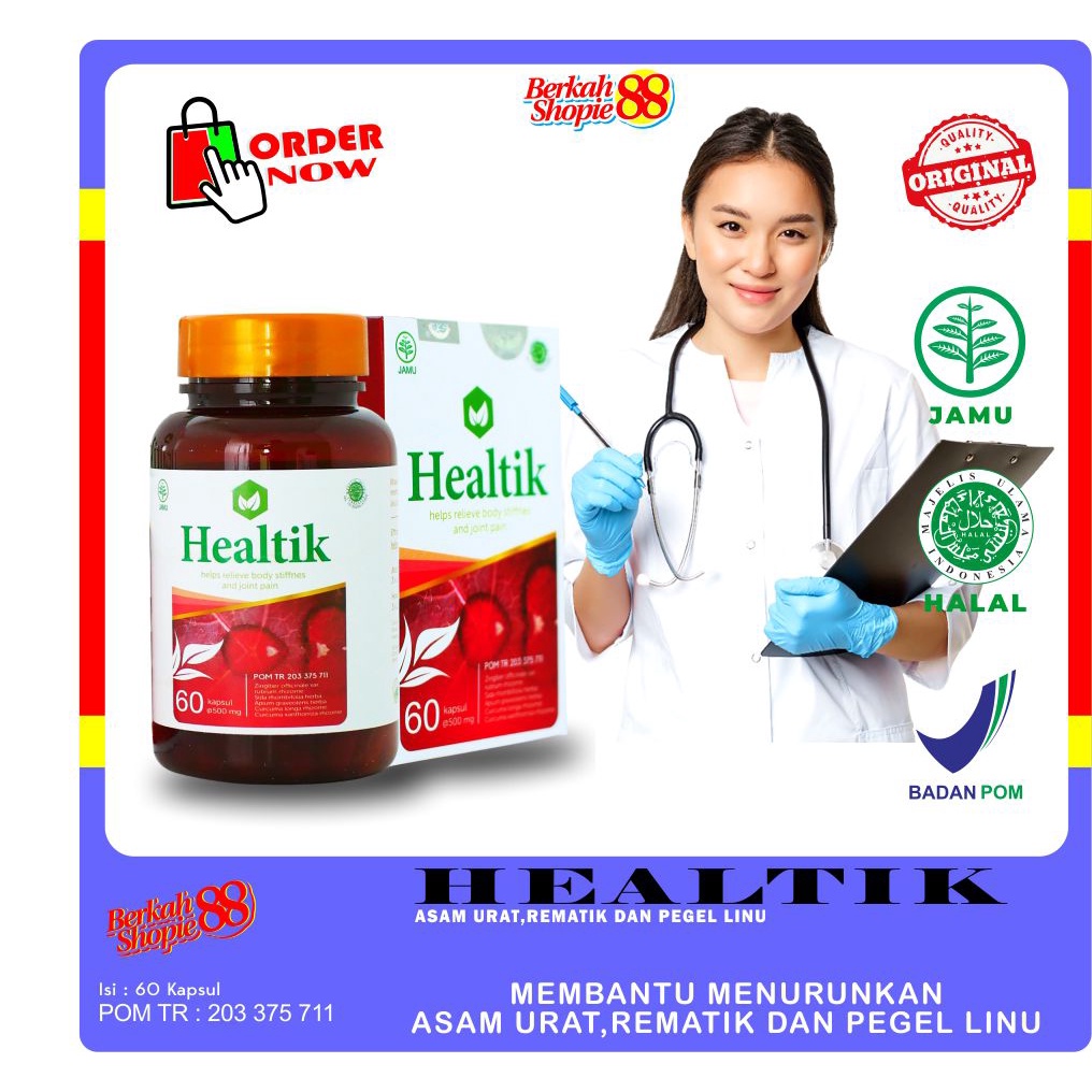 HEALTIK  OBAT ASAM URAT DAN REMATIK||HERBAL ASLI HEALTIK BPOM 100% ORIGINAL