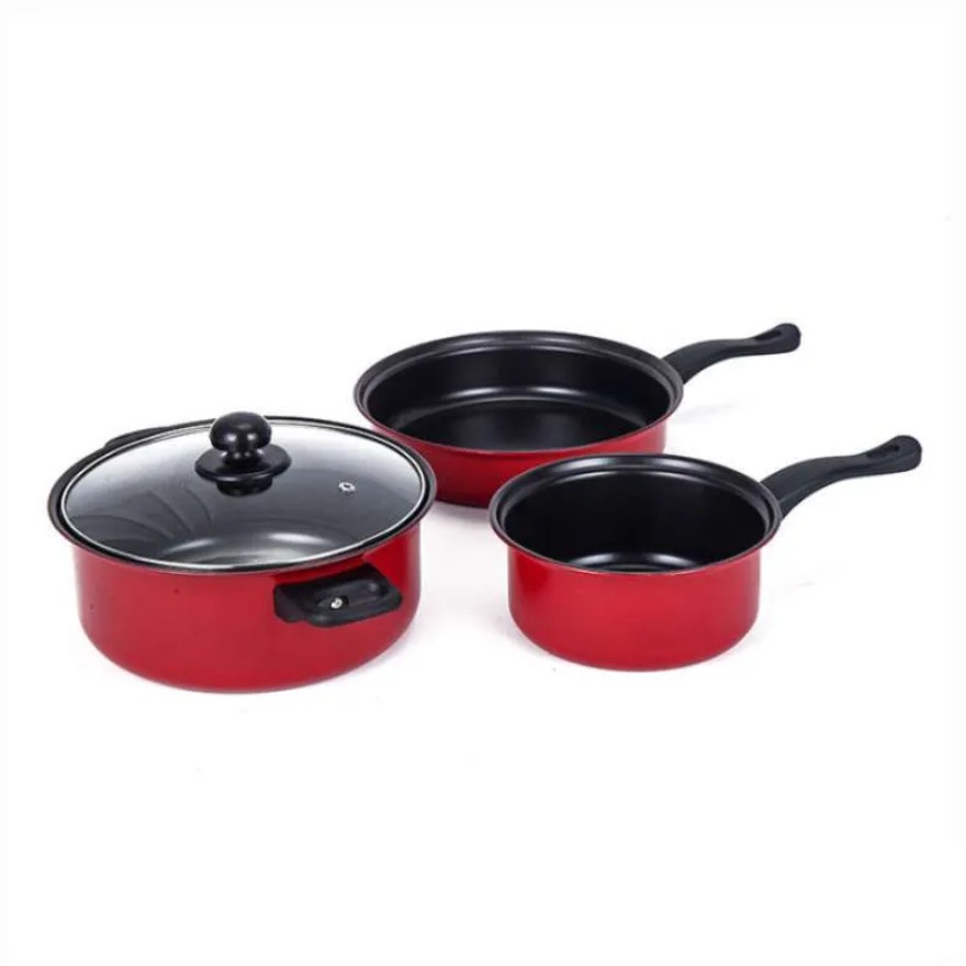 Panci Teflon 1 Set isi 3 pcs 1042-Panci Teflon Anti Lengket Set 3 - Satu Set Panci Teflon