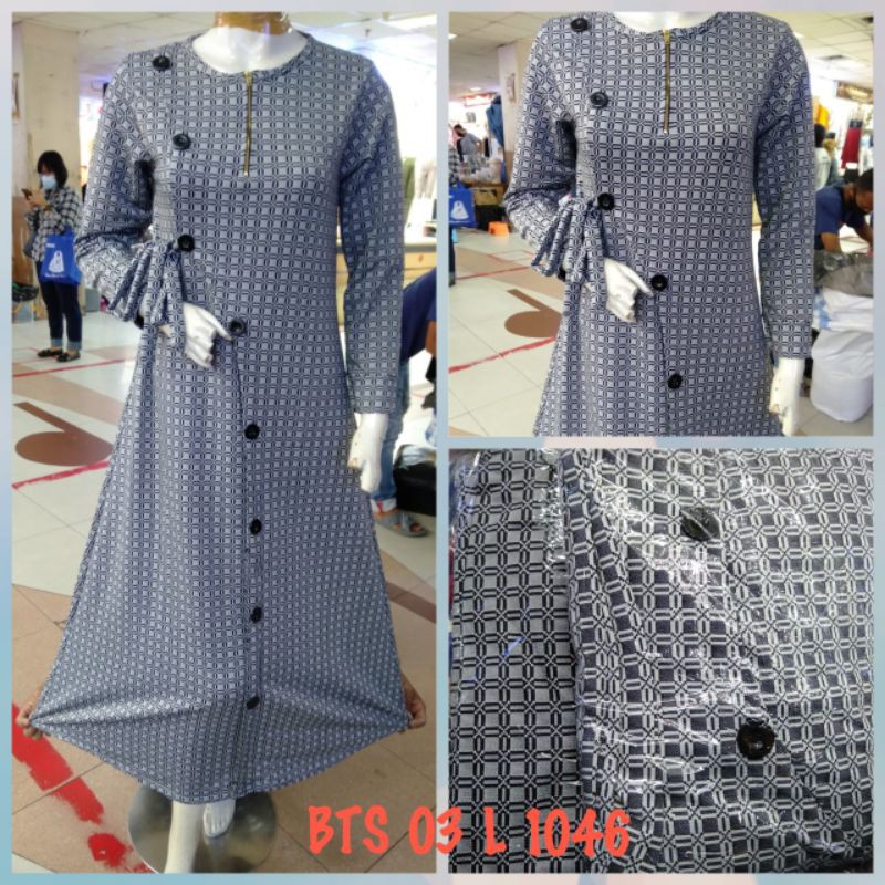 GAMIS MURAH STYLE KOTAK HITAM PUTIH