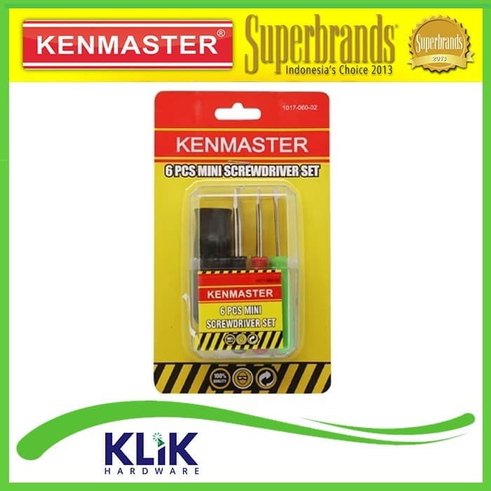 Kenmaster Obeng Set 6 Pcs Mini Plus Minus (+/-)