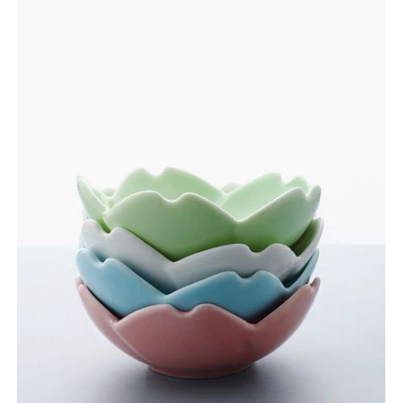 UNIK MANGKOK SAJI MINI KERAMIK BENTUK BUNGA/BOWL KECIL/MANGKOK SAUS