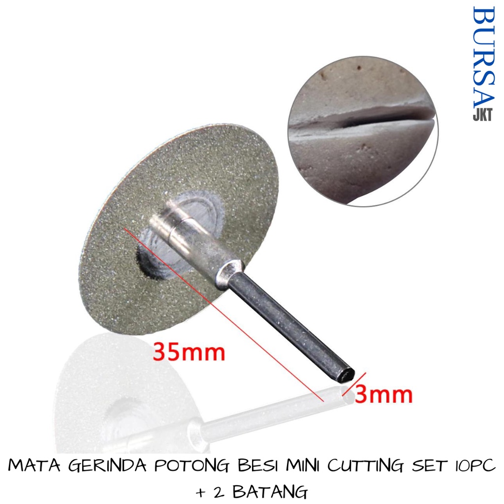 MATA GERINDA POTONG BESI MINI CUTTING WHEEL BOR TUNER TUNNER CUNER SET ISI 12 pc