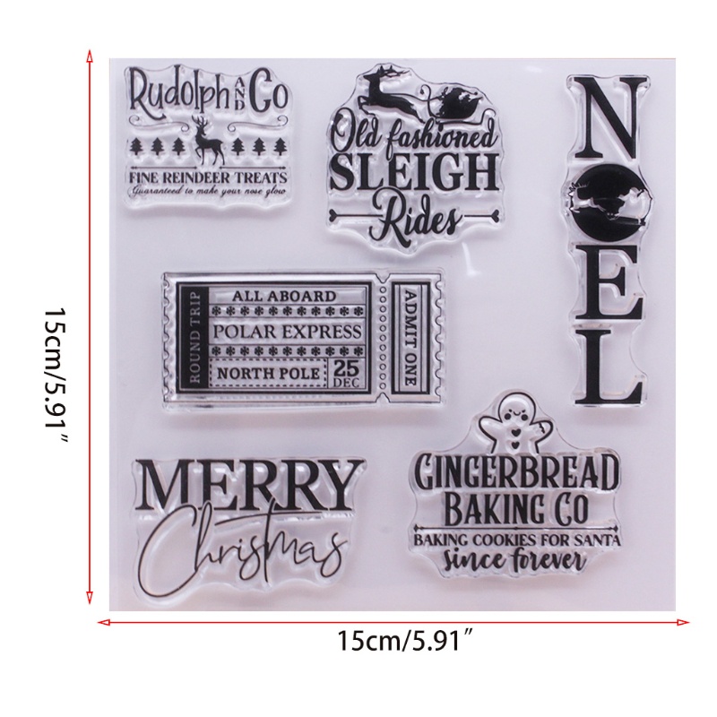 Stempel Bahan Silikon Bening Tema Natal Untuk Hadiah Anak Dan Dewasa