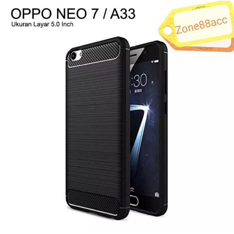 Oppo Neo 7 A33 A33T Silicon Case Softcase iPAKY Carbon Casing Cover TPU